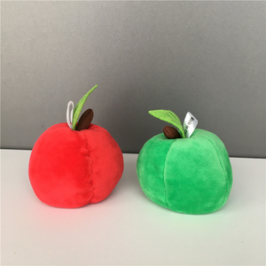 出口外贸原单尾货毛绒玩具红苹果绿苹果沙包解压玩具水果小摆件