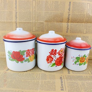 搪瓷杯 老式茶缸 铁缸子 大把缸 搪瓷水杯 双喜杯子 怀旧茶杯包邮