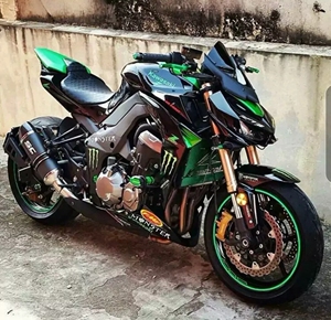二手进口川崎大蟒蛇n19街车复古重机车小忍者h2跑车400趴赛摩托车