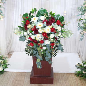 仿真花艺演讲迎宾台前台接待台主持台司仪台花接待台装饰假花绢花