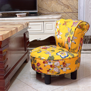 欧式矮凳家用实木靠背圆凳客厅茶几凳下棋凳创意儿童沙发凳布艺软