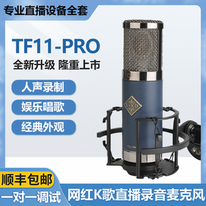 EXD TF11电容麦克风大振膜主播唱歌直播录音有声书话筒声卡设备