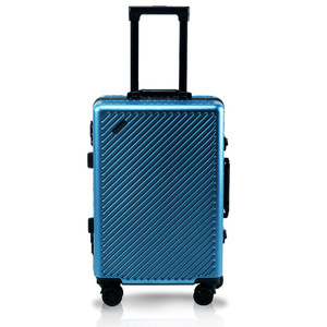 拉杆万向轮斜纹铝框登机商务时尚男女潮流旅行密码行李箱个性