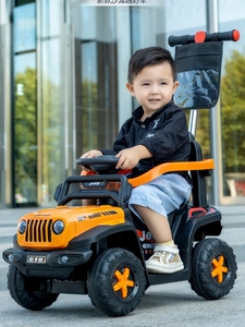 迪士尼儿童电动越野车吉普四轮沙滩车男女宝宝充电遥控玩具车可坐