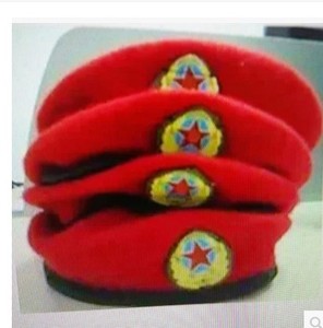 2021秋冬新款成人幼儿园儿童男女兵红色表演帽舞台舞蹈演出贝蕾帽