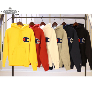 日本专柜正品冠军champion大logo基本款套头拉链卫衣帽衫男女日版