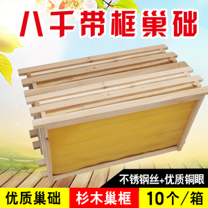 中蜂成品巢础巢框八千带框蜂巢意蜂巢脾蜜蜂巢基蜂箱专用工具养蜂