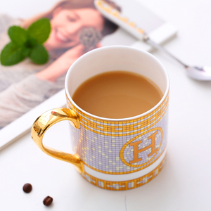 英伦高档骨瓷马克杯奢华出口欧式咖啡杯杯子下午茶红茶杯陶瓷水杯