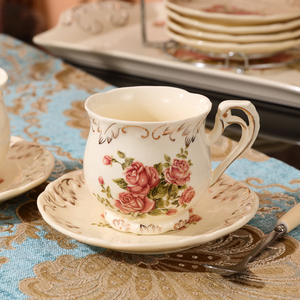 欧式陶瓷咖啡杯子套装英式下午花茶家用小奢华复古咖啡杯高档茶具
