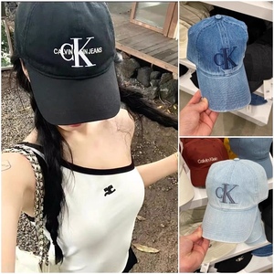 ck帽子CK刺绣字母棒球帽时尚百搭鸭舌帽男女同款加宽可调节显脸小