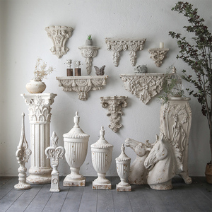 欧式复古罗马柱家居落地摆件客厅绿植盆托底座影楼婚纱拍摄装饰品