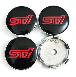 适用于斯巴鲁轮毂更换轮圈盖STI 改装轮毂盖黑/红/蓝轮盖外径59MM