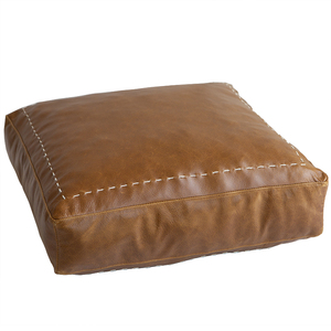 爱革真皮地坐垫胎牛皮靠垫轻奢蒲团飘窗懒人垫子榻榻米客厅沙发垫