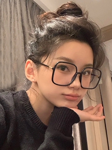 黑框眼镜女素颜神器大框方框仙女眼镜框女大脸显瘦网红周扬青同款