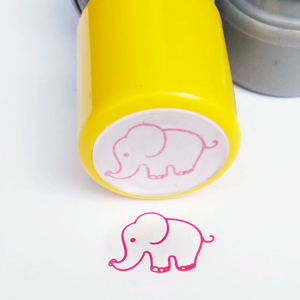 胖乎乎萌萌哒大家伙长鼻子大象动物儿童学生卡通可爱奖励手账印章