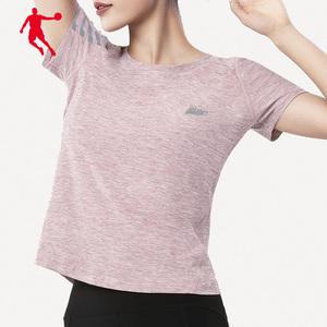 乔丹短袖t恤女2021夏季新款跑步健身短袖透气运动服圆领速干上衣