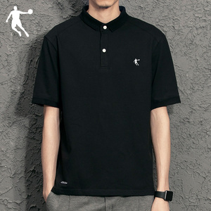 乔丹短袖t恤男2022春季新款透气速干白t休闲运动体恤上衣polo衫男