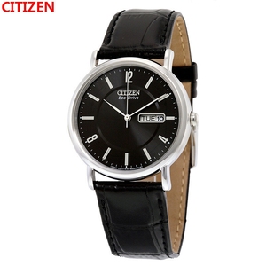 citizen/西铁城bm8240-03e牛皮表带休闲时尚男表腕表手表黑色表盘