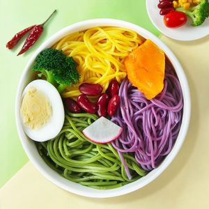 蔬菜面条菠菜面混搭代餐荞麦营养彩色减脂半干面鲜面低脂早餐