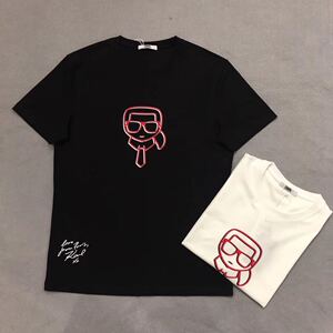 现货karl lagerfeld/卡尔 拉格斐 20春夏男士老佛爷logo短袖t恤