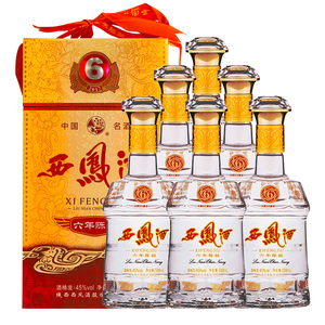 陕西西凤酒6年45度500ml*6 凤香型纯粮食白酒送礼婚宴整箱特价
