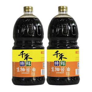千禾酱油1.8L四川正宗厨房调料商用家用鲜酿造生抽旗舰店官网正品