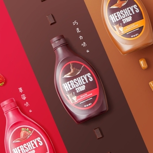 好时巧克力酱623g商用进口焦糖草莓糖浆烘焙咖啡专用朱古力可可酱