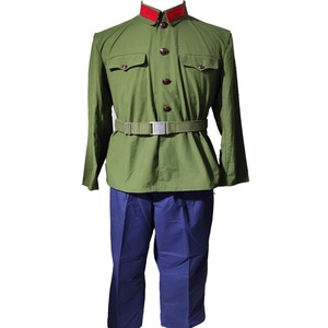 库存正品收藏65式军套装空干部的确良空士兵军绿色涤卡老式罩衣