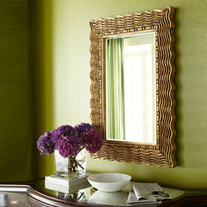 个性大复古镜面厕所轻奢壁挂图案装饰镜子洗手间中式美容院浴室镜