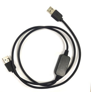 双USB null modem串口通讯线对拷线 PC联机线 两台电脑通信线