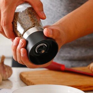 装胡椒粉的调料瓶家用手动玻璃旋转式厨房手动磨碎器糊椒孜然粉