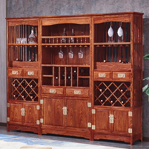刺猬紫檀酒柜组合