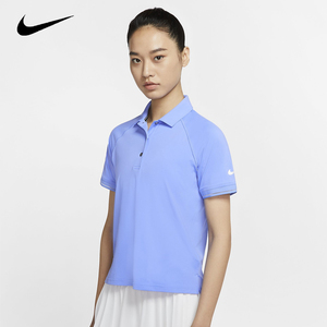 nike耐克polo衫女夏季速干高尔夫网球运动翻领修身短袖t恤bv0218