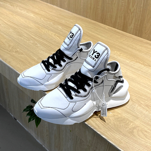 春秋y3女鞋老爹鞋真皮黑武士运动潮牌y3kaiwa山本耀司绘线小白鞋