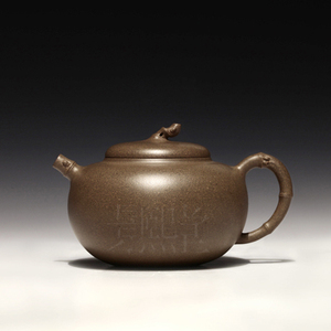 宜兴正品紫砂壶热门实力陶手陈群全手工制作原矿青段[圆竹]茶壶