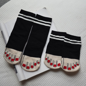 两道杠杠黑色低帮袜子女ins潮韩版ulzzang中筒袜日系可爱百搭个性