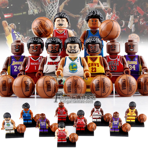 NBA全明星篮球赛库里科比乔丹小姚詹姆斯拼装积木人仔玩具KT1021