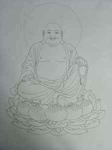 大肚弥勒佛画