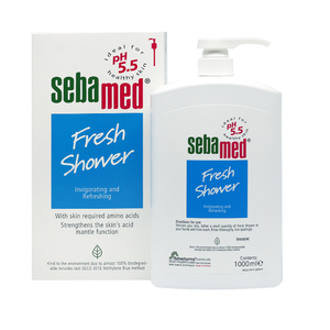 德国施巴清爽沐浴露1000ml祛异味控油清爽温和滋润成人清洁家庭装