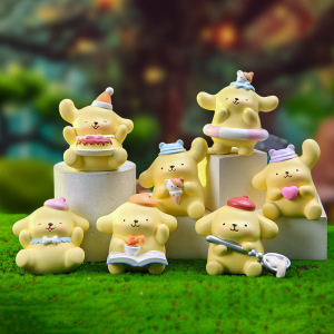 明盒糖果布丁狗盲盒可爱卡通公仔娃娃摆件蛋糕装饰生日礼物玩具女