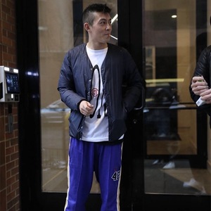 陈冠希同款日系复古紫标潮牌轻薄无领羽绒服内胆夹克男女短款外套