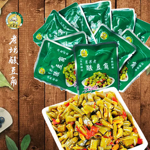 月果老老坛酸豆角 香辣腌制酸豆角酸缸豆炒肉末 配武汉热干面
