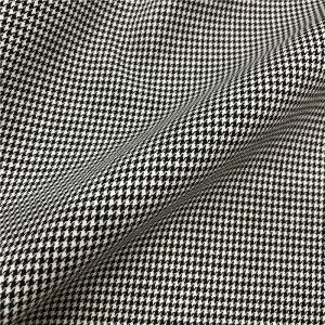 时尚新品限量款女装黑白千鸟格亚麻布料纯麻透气连衣裙西装裤子布