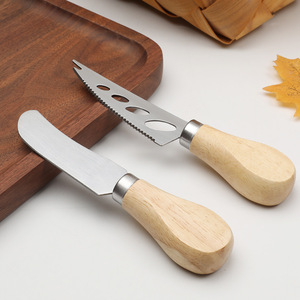 禾匠新品不锈钢黄油刀面包果酱刮刀中式烘焙工具奶酪芝士刀叉套装