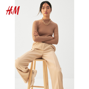 hm 女士内衣塑身连体衣女2021春季新款罗纹连体紧身衣 0934733