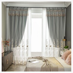 窗帘双层遮光双开