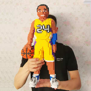 科比拼装乐积木高微小颗粒NBA篮球明星人物益智男孩礼物拼图玩具