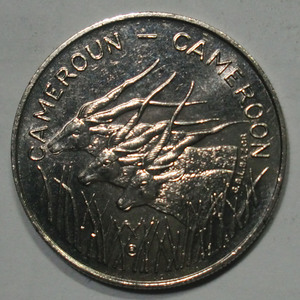 unc 喀麦隆1986年100法郎    nickel