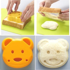 小熊三明治模具卡通吐司制作器口袋面包机压饭团便当工具早餐DIY