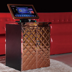 ktv柜子不锈钢玫瑰金点歌柜子酒吧会所包厢功放柜点歌台机柜家用